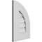 Ekena Millwork Quarter Round Top Right Surface Mount PVC Gable Vent w/ 3-1/2"W x 1"P Standard Frame, 12"W x 18"H GVPQR12X1801SF - alternate 2